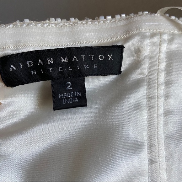 Aiden Mattox strapless silk beaded sequin formal gown dress Sz 2 - Picture 11 of 15